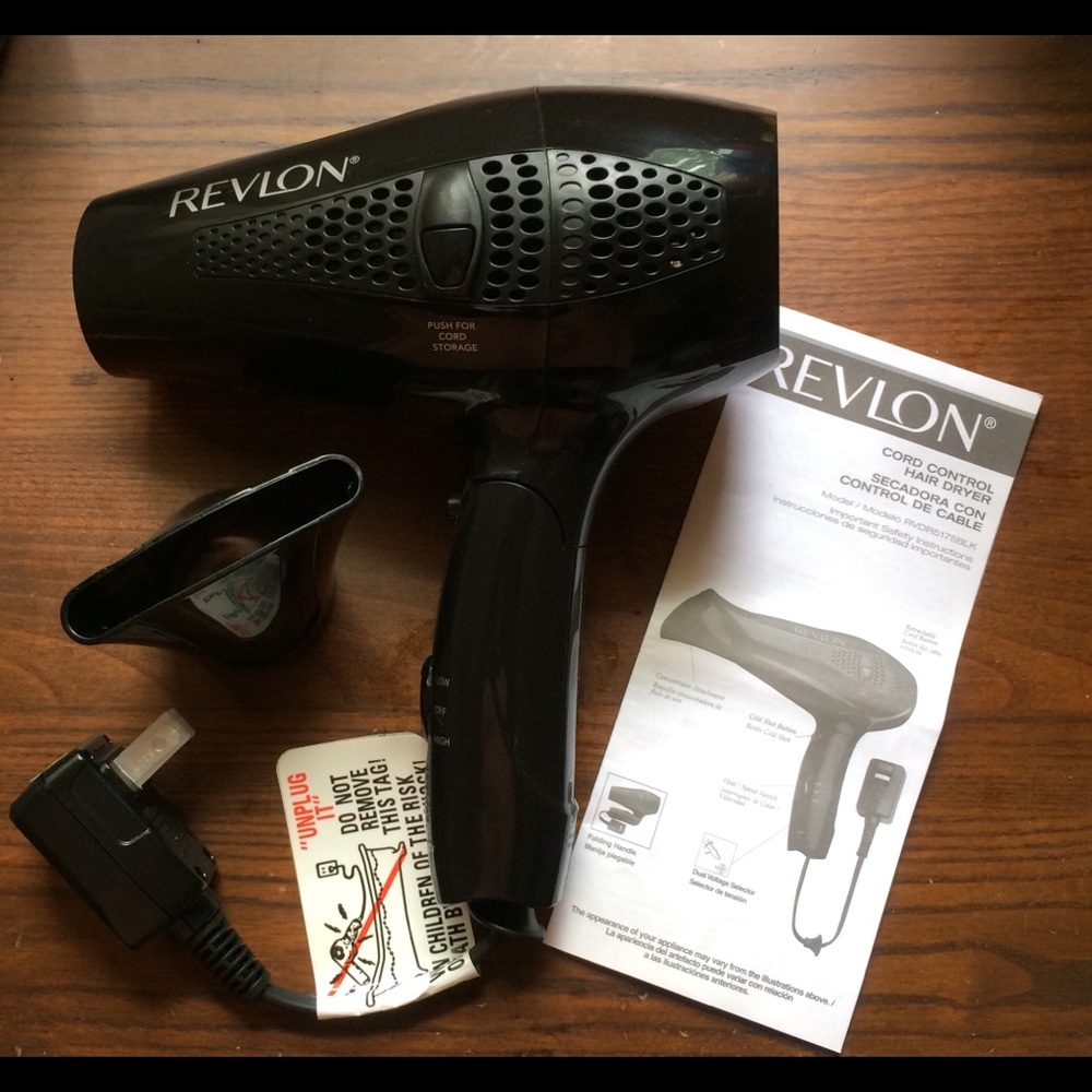 Cord control hair dryer & concentrator attachment